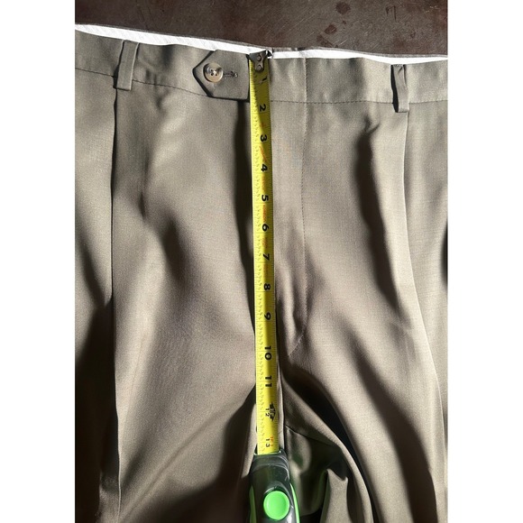 Burberry Mens Pleated Cuffed Wool Straight Dress Pants Taupe Size 40x30 Office - Picture 6 of 9
